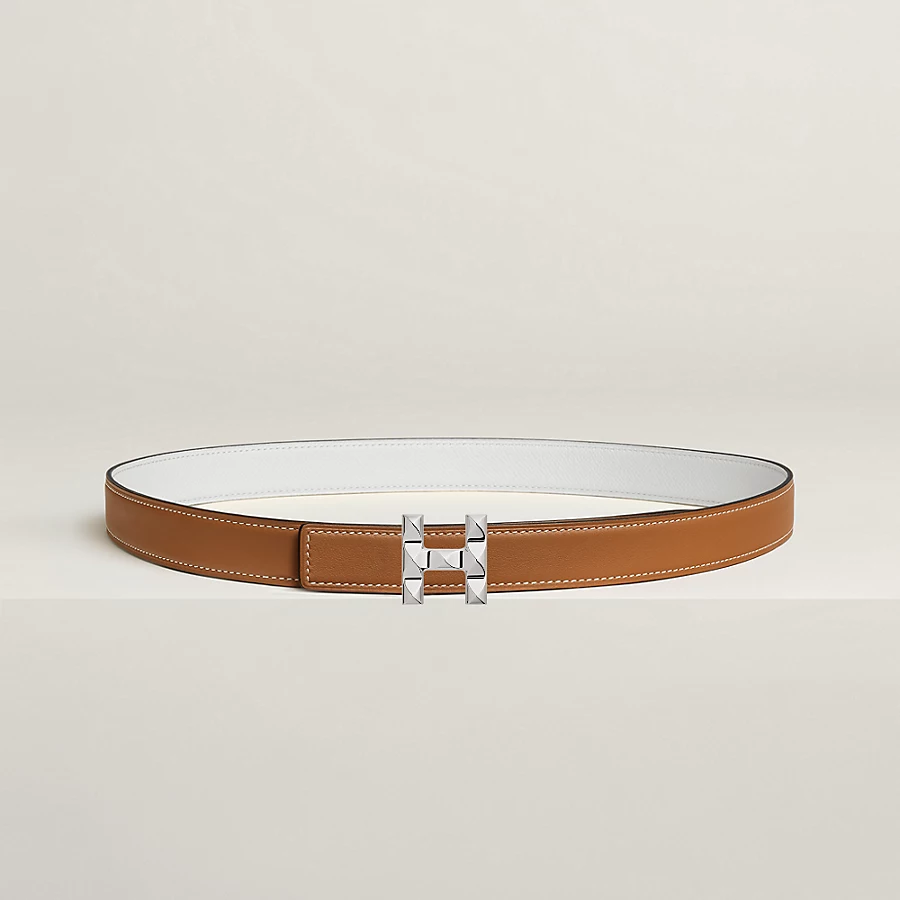 H Infini belt buckle & Reversible leather strap 24 mm - Image 1